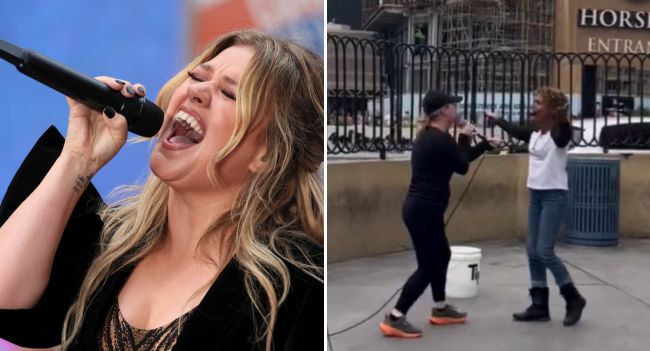 Kelly Clarkson Surprises Street Performer in Las Vegas by Belting Out Tina Turner Classic Together—And She Doesn’t Even Recognize Her at First!