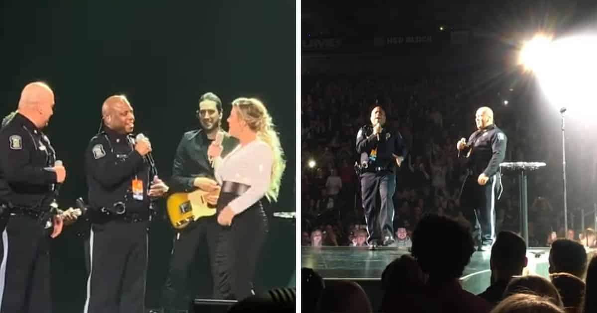 Two Kansas Highway Patrol Officers Shocked The Crowd By Joining Kelly Clarkson On Stage To Perform ‘Stand By Me,’ Delivering An Unforgettable, Heart-Stirring Performance That Had The Entire Audience On Their Feet!